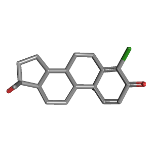 3D Structure of 4-Chlorodehydromethyltestosterone