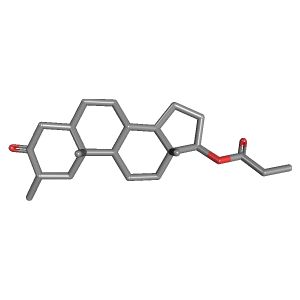 3D Structure of Drostanolone Propionate