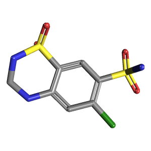 3D Structure of Hydrochlorothiazide