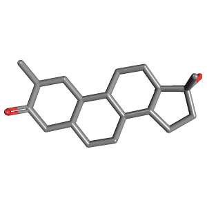 3D Structure of Methasterone (Superdrol or Methyldrostanolone)