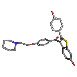 3D Structure of Raloxifene