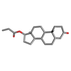 3D Structure of Testosterone Propionate