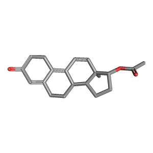 3D Structure of Trenbolone Acetate