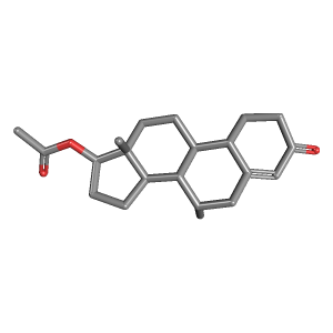 3D Structure of Trestolone Acetate